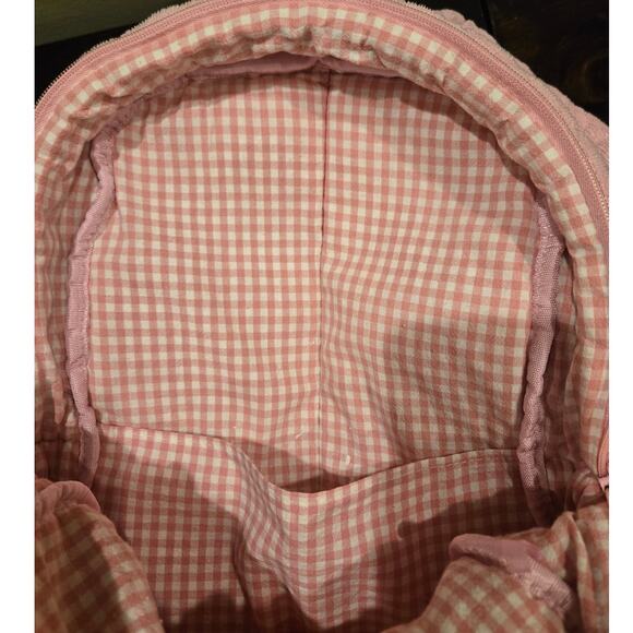 Moon Nude Candy Pink Terry Quilted Backpack 11" x 16" x 5" - Picture 8 of 8